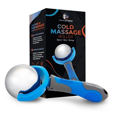 Fitness Cold Massage Roller Ball | Cold Therapy | Ice Roller Ball with Handle...