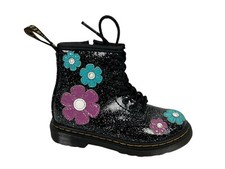 Dr Martens 1460 T Lace Up Side Zip Combat Toddler Unisex Boot Size US 9 EU 26