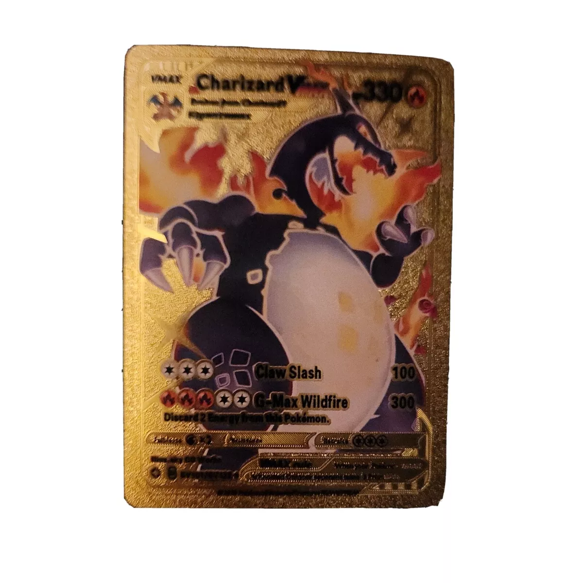 Charizard VMAX Shiny Gold Metal Pokemon Card -  Denmark