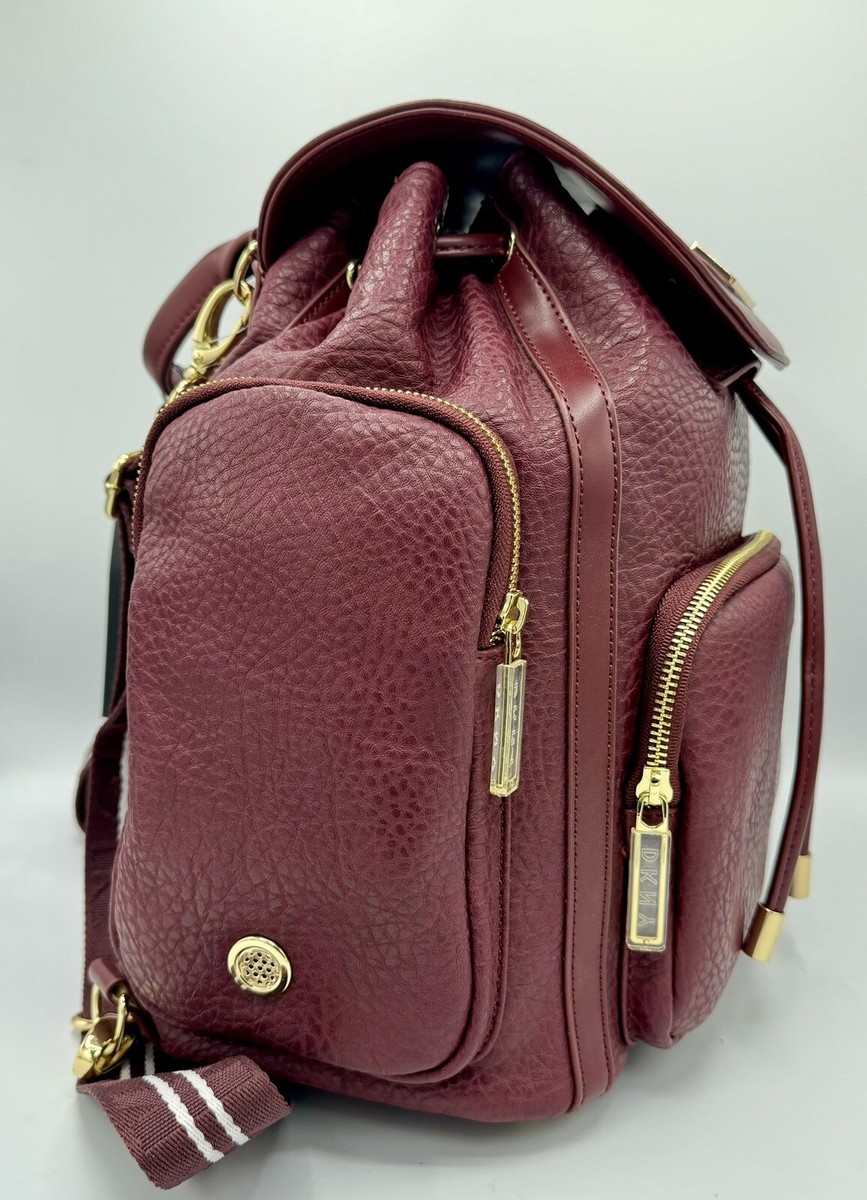 DKNY Rapture Faux Leather Backpack in Wine Amazon.com: DKNY Unisex Luggage travel,Wine,13 main image 4
