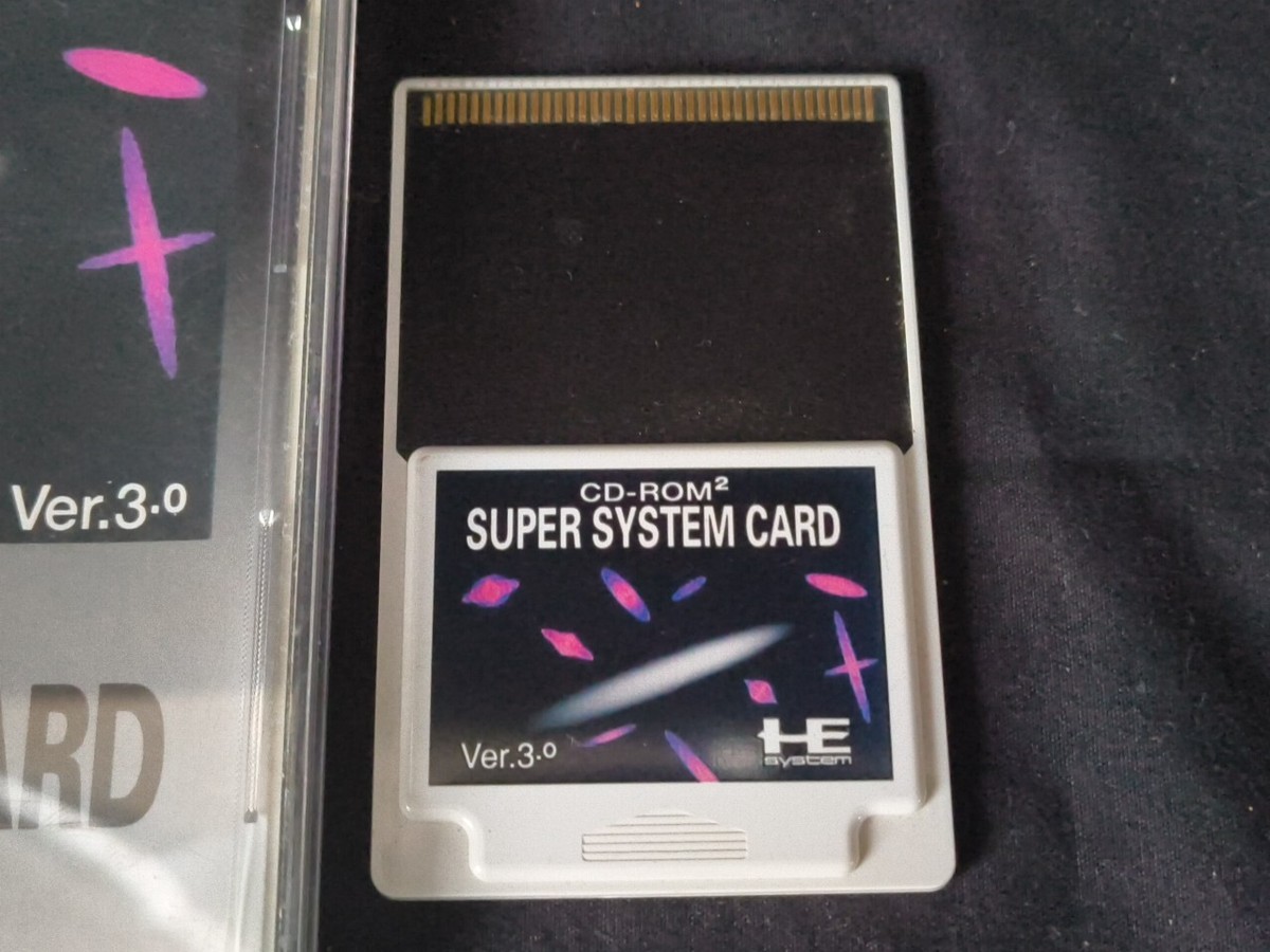 Super System Card Ver. 3.0 Hu-Card, manual, case PC Engine
