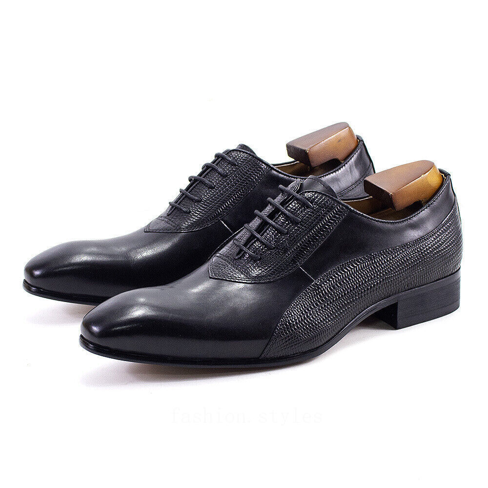 SAOLA Scarpe eleganti stringate uomo business casual fatte a mano vera pelle Oxford da lavoro