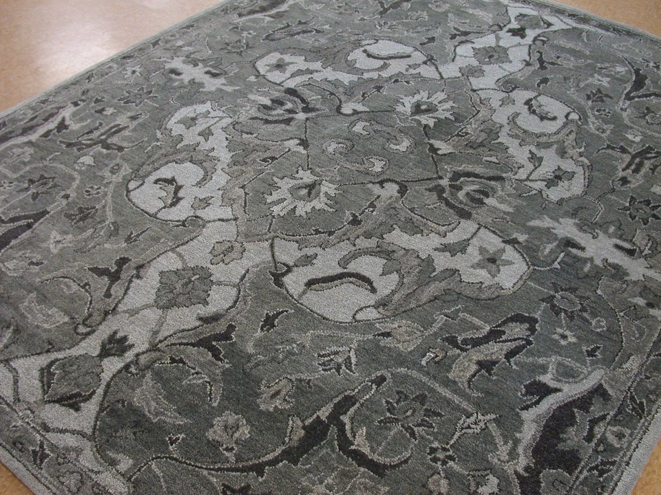Nuevo Tradicional 2.5x9 3x5 5X8 8X10 9X12 Gris Heriz Floral Lana Alfombras NL6 Foto 4 de 4