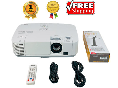 NEC P401W 3LCD Projector 4000 Lumens ANSI Professional HD HDMI with NEW Mount