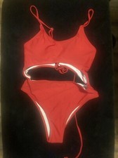 Size M Red Women s One Piece Swimsuit