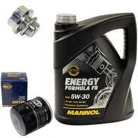 MotoröL Set 5W30 5 Liter + ÖLfilter SM 106 + Schraube FüR Suzuki Grand Vitara