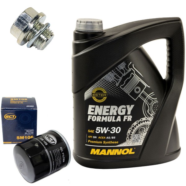 MotoröL Set 5W30 5 Liter + ÖLfilter SM 106 + Schraube FüR Suzuki Grand Vitara-image