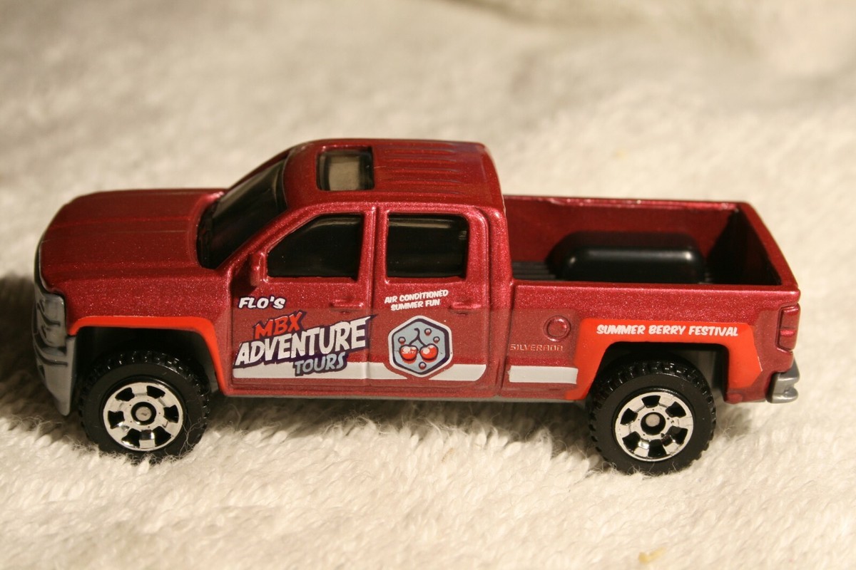 Matchbox MBX Offf Road METALIC WINE RED 2014 Chevy Silverado 1500