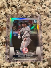 2023 Bowman Chrome RC Oswaldo Cabrera Refractor /499 New York Yankees