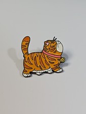 Cute Orange Cat With Tail Up Lapel Pin 