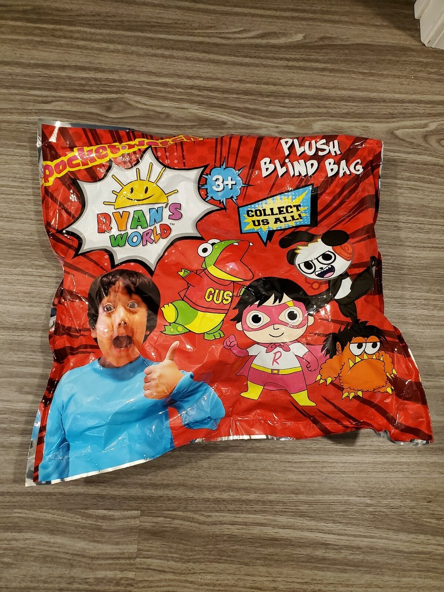 Ryan's World Mystery Blind Bag New Gus, Panda, Moe about 12''