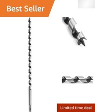 Precision 1/2 Inch Auger Drill Bit with 16 Inch Length & Impact-Resistant Design