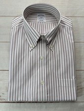 NWT Brooks Brothers Mens Shirt Multicolor Stiped Regent Fit NON-IRON All Cotton