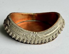 Vintage African Copper Brass Anklet Jewelry Dish Ethnographic Art Tribal Bowl