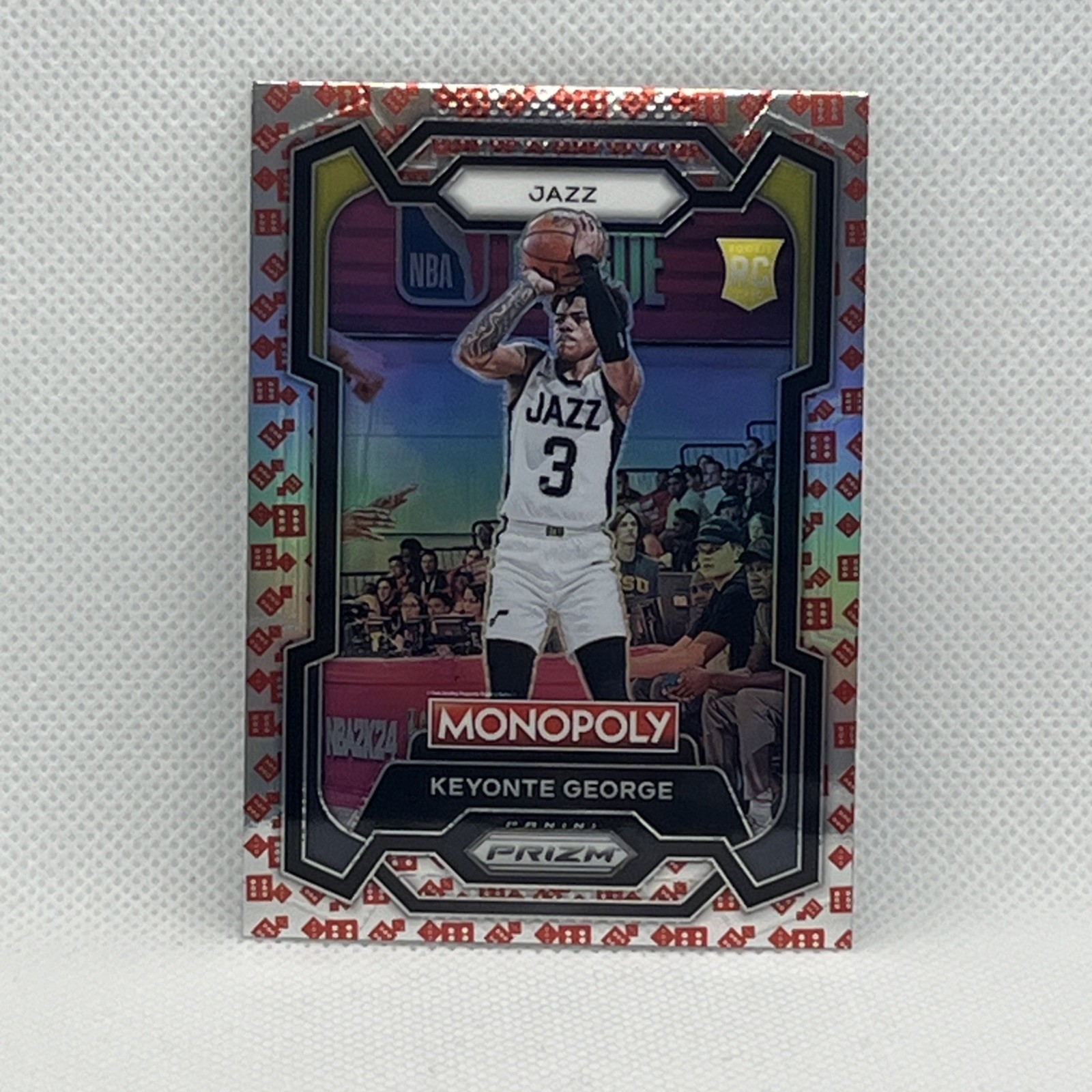 NBA Monopoly 2023-2024 Prizm Keyonte George RC Red Dice Logo SP Utah Jazz