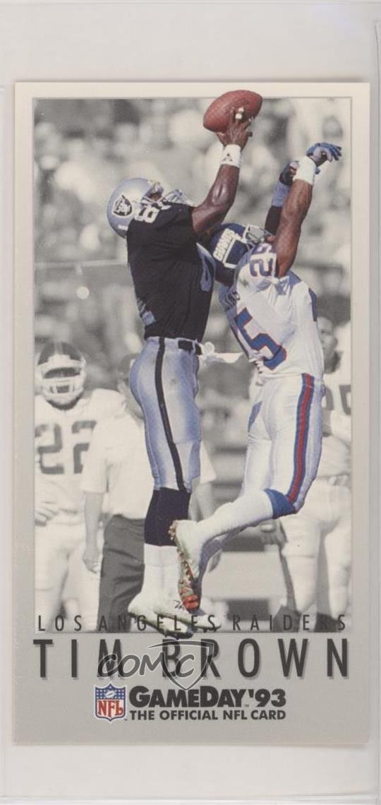 1993 Fleer GameDay Tim Brown #166 HOF 0a2