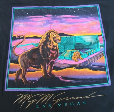 Vintage MGM Grand Las Vegas T Shirt Mens XXL 90s Lion Casino Gambling 1993 USA