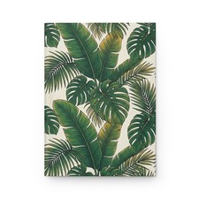Tropical Palm Leaves Hardcover Journal Lined Notebook