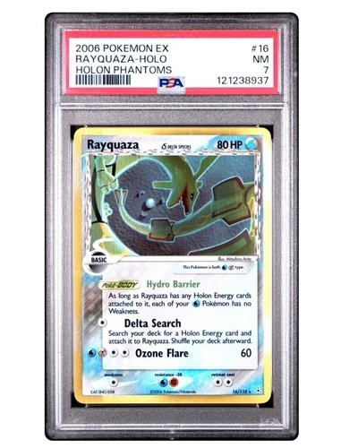 Pokémon TCG Rayquaza Delta Species 16/110 Holon Phantoms Holo Rare PSA 7