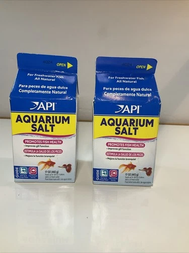 2x-Aquarium Salt 17oz Carton 482g Fresh Water Fish All Natural