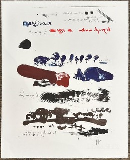 Horst Janssen color lithograph 1993 autographed stylus art