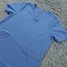 Figs Shirt XL Blue Casma Three Pocket Scrub Top V-Neck Technical Collection