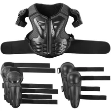 5PCS Motorcycle Full Body Armor Suit for the Youth, Chest Spine Back Protector w