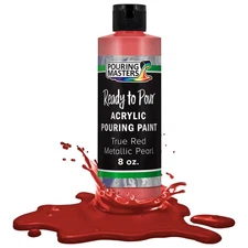 Pouring Masters True Red Metallic Pearl 8-Ounce Acrylic Pouring Paint