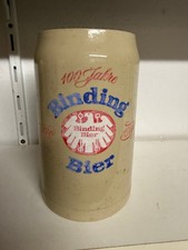 1l Masskrug Literkrug Brauerei 100 Jahre Binding BIer  - vintage