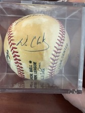 Will Clark Signed National League Baseball with Display Case