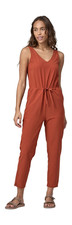Patagonia Fleetwith Romper Jumpsuit sz L Pockets Ankle Length Mangrove Red 56995