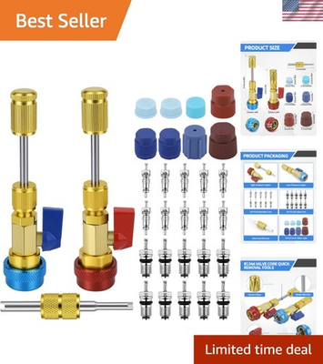 #ad #ad 31 PCS R134A Valve Core Quick Remover Installer Tool Kit High Low Pressure A... $35.99