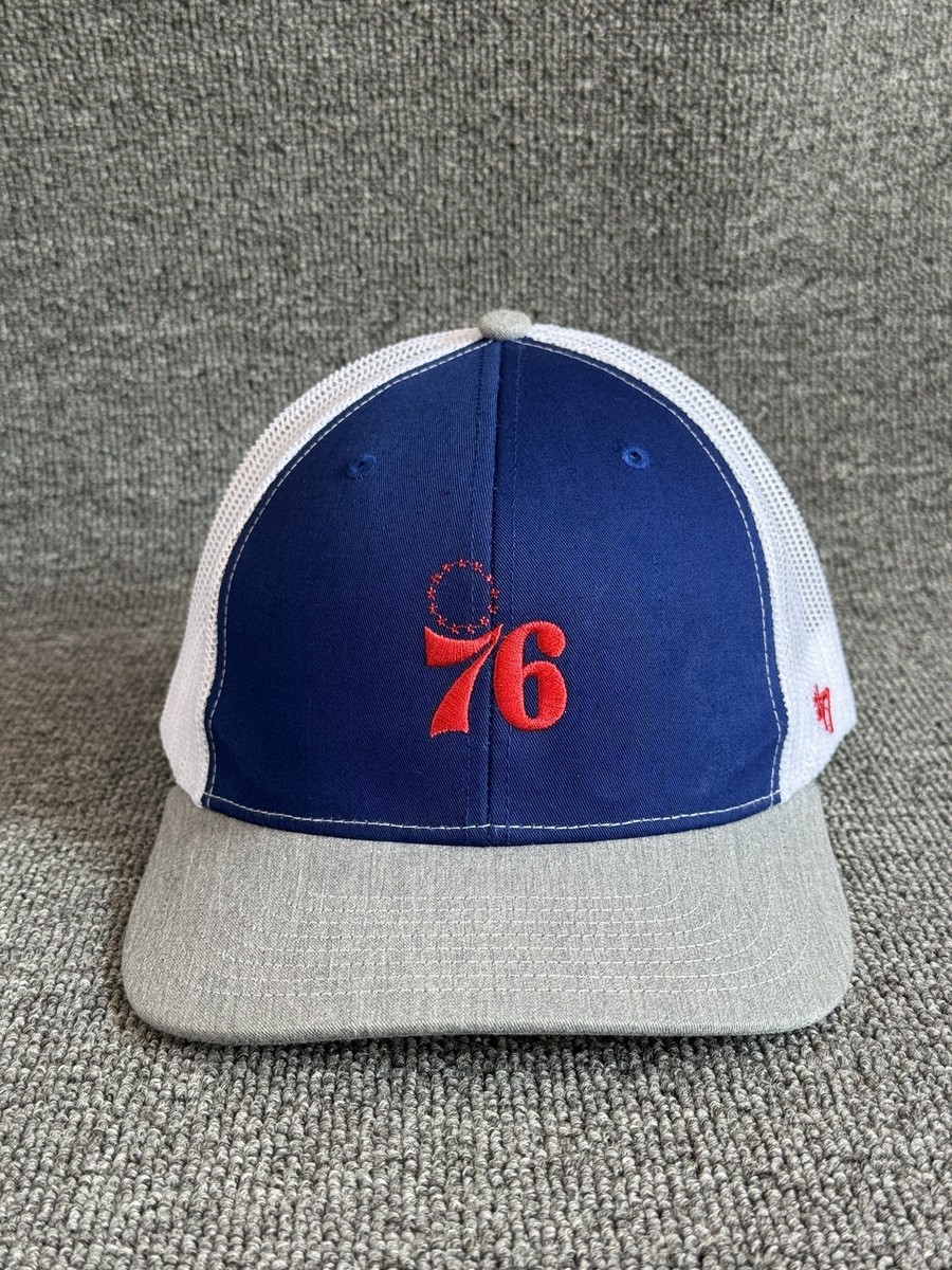 '47 Brand Philadelphia 76ers Trucker Snapback Blue Gray One Size NBA Hat