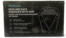 Nektech Electric Neck and Back Massager with Soothing Heat - Shiatsu NEW