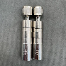 14MM 16MM Thin Wall Magnetic Swivel Spark Plug Socket 12-Point Removal Tool US