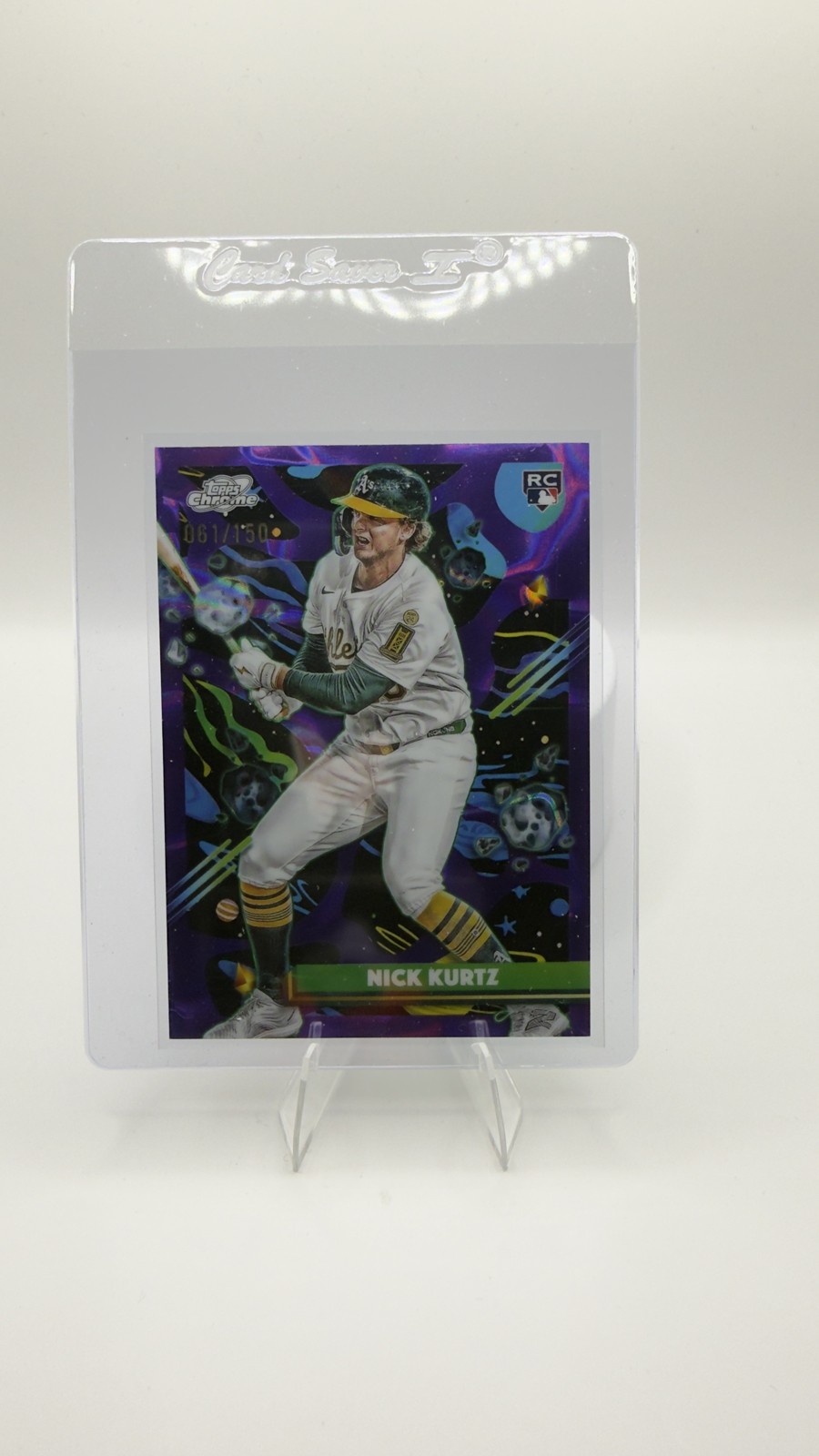 2025 Topps Cosmic Chrome - Nick Kurtz #183 Purple Nebula Refractor /150 (RC)