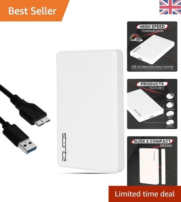1TB Tragbare Externe Festplatte - USB 3.0 Slim HDD für Gaming & Datenübertragung