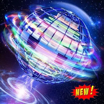 MARKENLOS Flying Orb Hover Ball LED Fly Orb Hoverball Kugelform Bumerang fliegender Spin!!