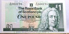 @@@ A SUPERB UNC SCOTTISH ONE POUND NOTE  2001 LORD ILAY 300170 LAST ISSUE   @@@