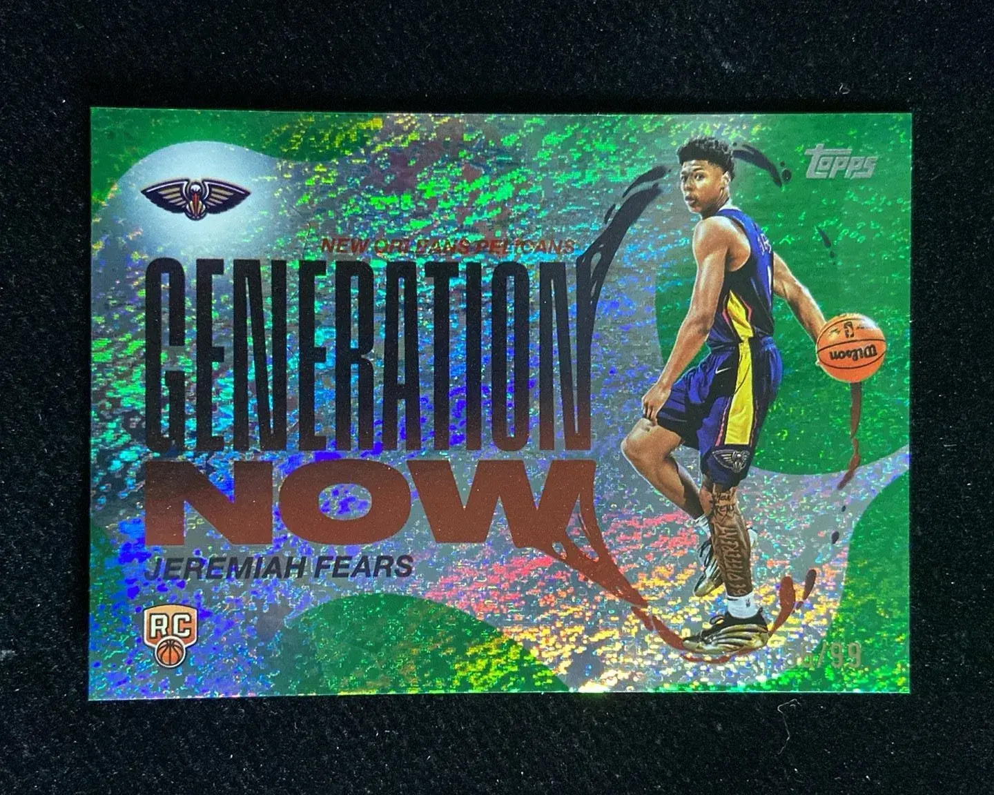 2025-26 Topps Flagship Generation Now Green Jeremiah Fears RC Rookie /99 M07