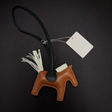 100% Authentic - Hermes Rodeo Pegase Bag Charm  Brown