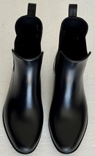 Target Black Chelsea Rubber Rain Boots Size 6...