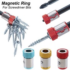 3 Universal Magnetic Ring Screwdriver Bit Magnetizer Metal Removable Adapter