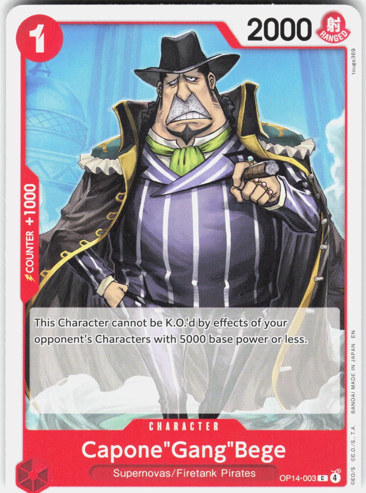 ONE PIECE CAPONE"GANG"BEGE OP14-003 THE AZURE SEA'S SEVEN NM/M