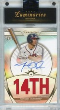 Matt Olson 2024 TOPPS Luminaries  Hit Kings Autograph Relics #HKAR-MO 03/15
