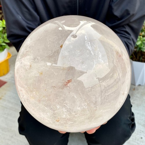 12.74LB Large Natural White Crystal Clear Quartz Crystal Sphere Ball Healing - 第 3/12 張圖片