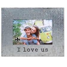 4x6 Galvanized Metal Picture Frame - I Love Us