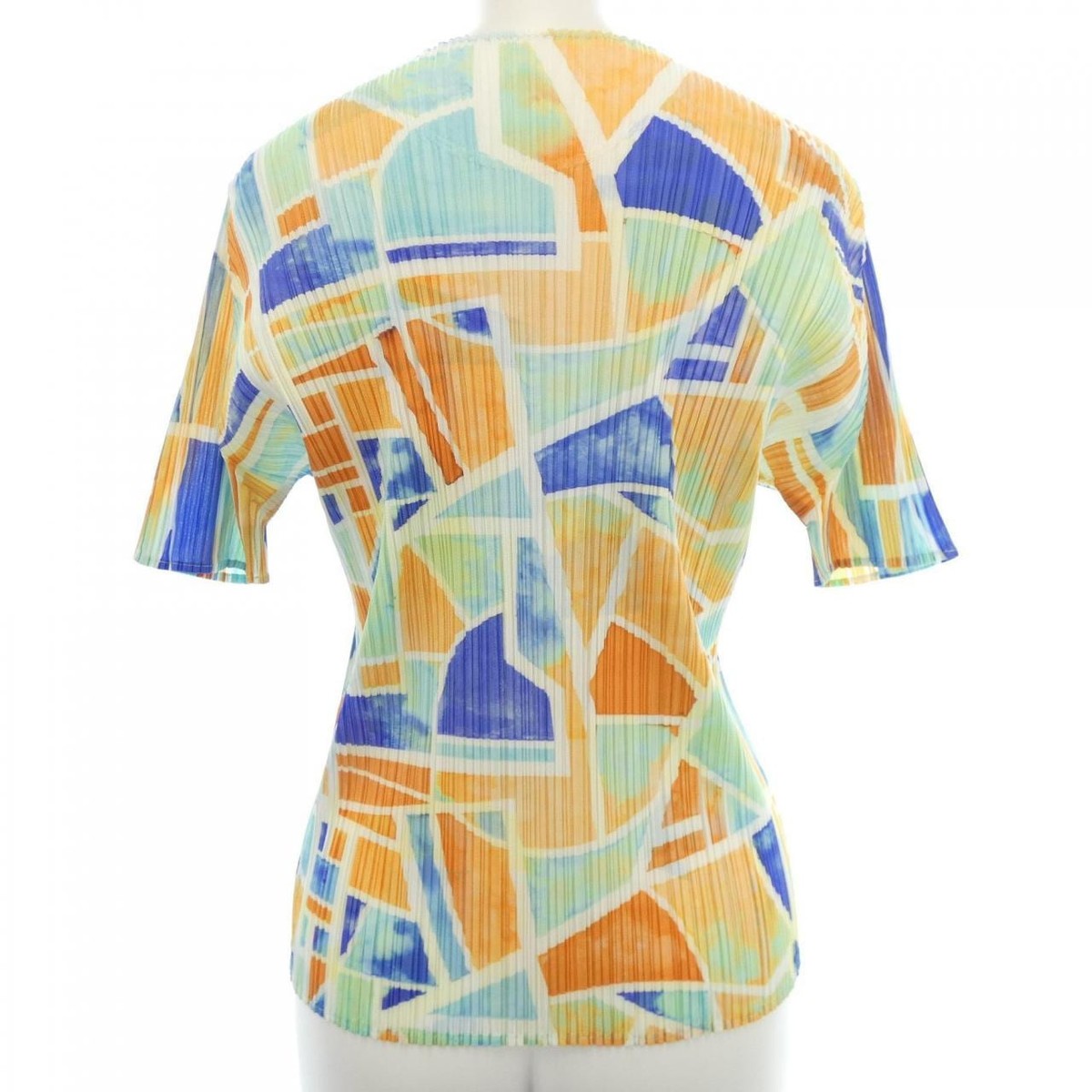 Pleats Please ISSEY MIYAKE Tops SIZE 4 Orange green blue Pleats Please ISSEY MIYAKE Tops SIZE 4 Orange green blue