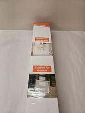 New EasyBaby Products Indoor Outdoor Retractable Baby Gate Fits 13"- 55" White