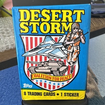 Topps Vintage Desert Storm 1991 Trading Cards And Sticker Sealed Pack